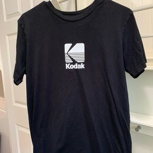 Mens Black Short Sleeve Kodak ~Size Small